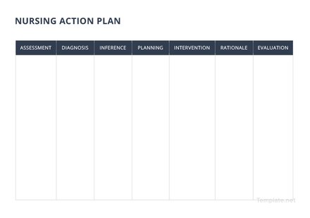 nursing action plan template