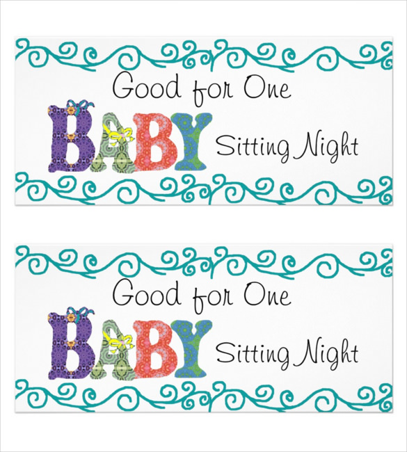 Babysitting Coupon 15+ Examples, Illustrator, Design, Word, Pages