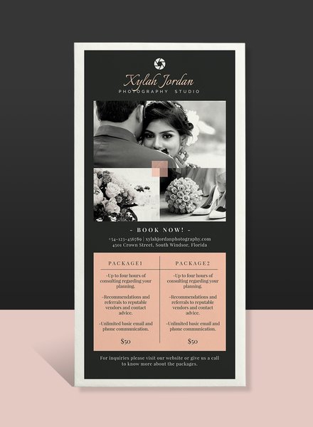 Photographer Rack Card Sample
