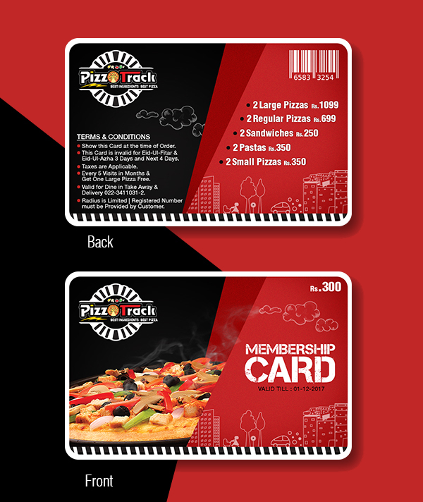 Pizza Membership Card Exampl