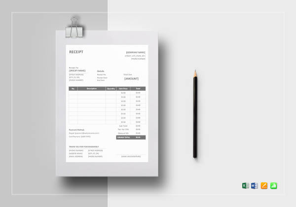 Printable Receipt Template