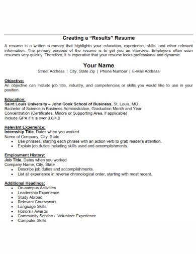 professional resume in pdf