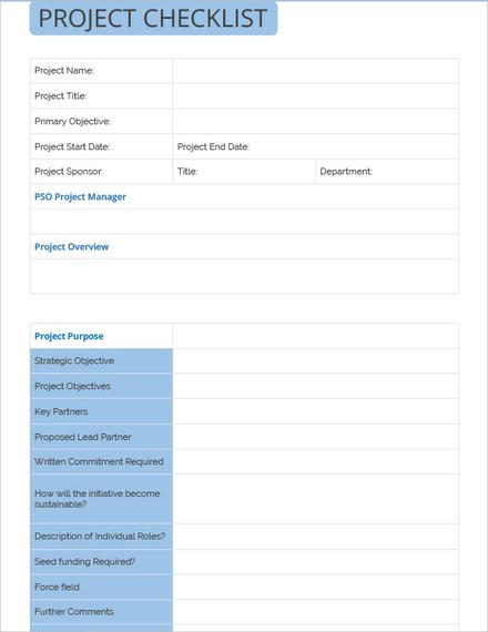 Checklist Examples - 12+ Templates in Word, PDF, Pages | Examples