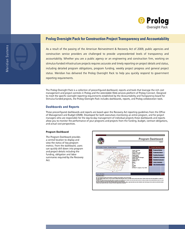 Prolog Oversight Datasheet Example