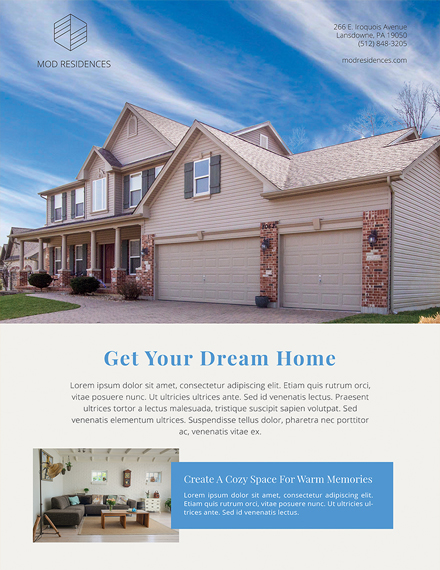 Real Estate Advertising Poster Template