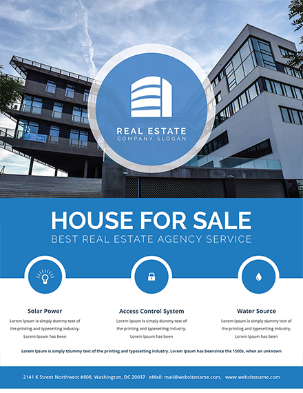 real estate sale flyer template
