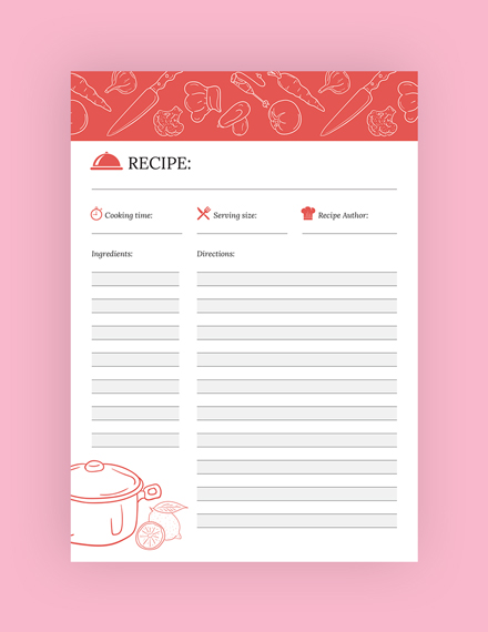 Recipe Journal Template