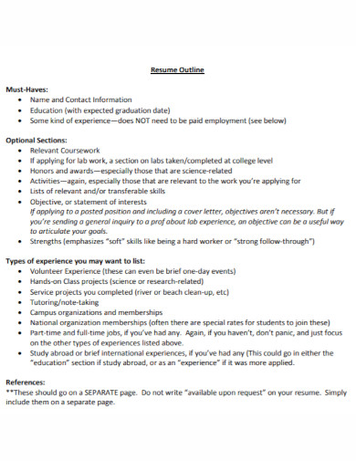 resume outline1