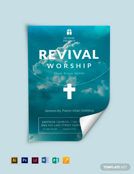 revival flyer template