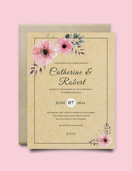 Floral Wedding Invitation Printable Rustic Wedding Invitation Wood Wedding Invitation Invitation Template Pdf Instant Download Bpb315 1