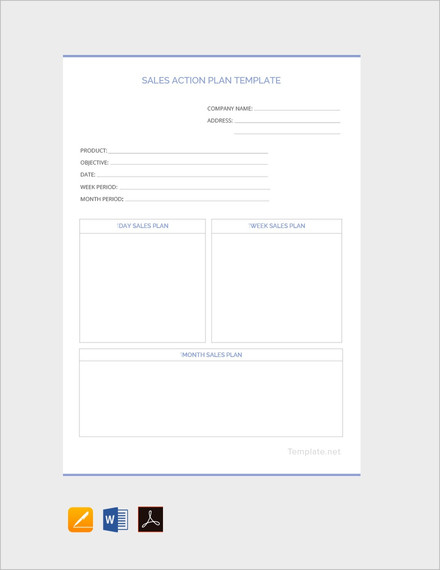 sales action plan template