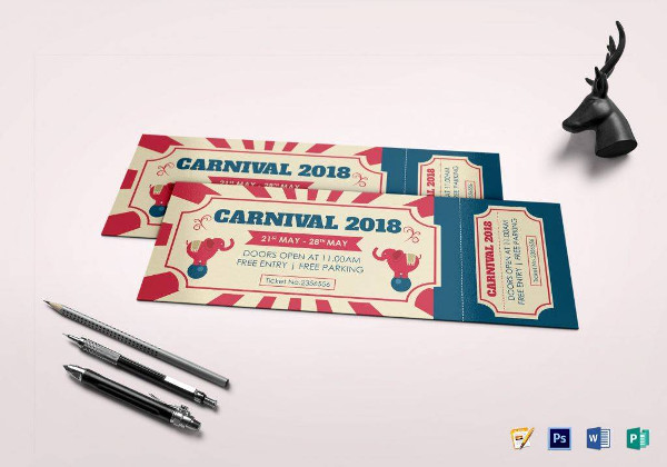 carnival ticket template