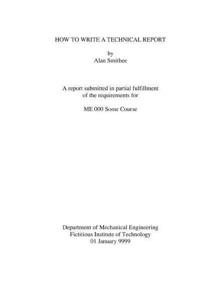 sample technical report1