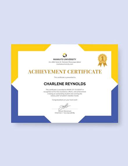School Achievement Certificate