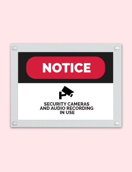 security sign template