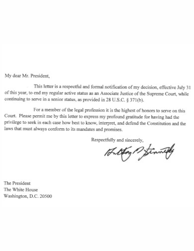 senior resignation letter