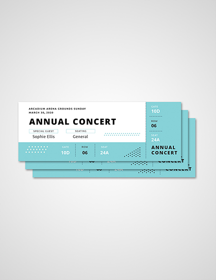 simple annual concert ticket