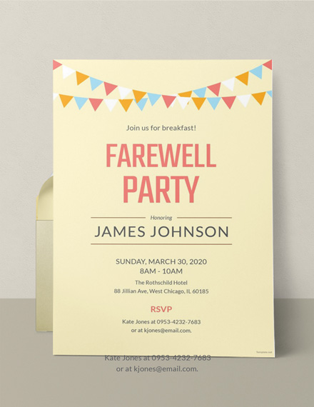 Simple Farewell Party Invitation