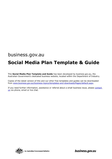 Social Media Marketing Plan Template