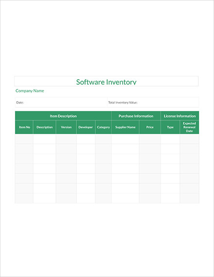 software inventory template1