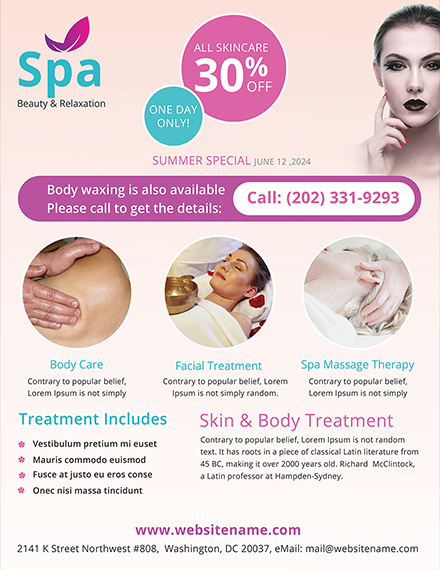 Spa Business Flyer Template