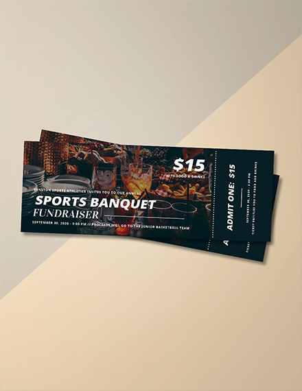 sports banquet ticket template