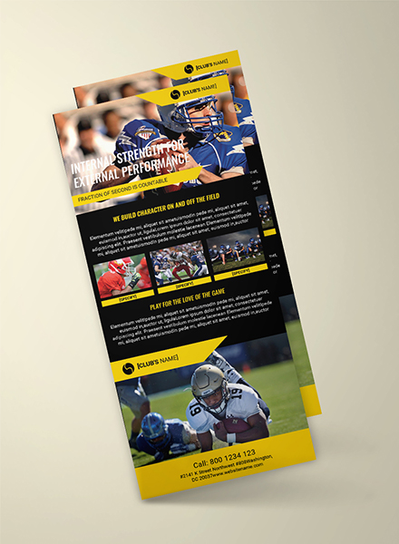 Sports Rack Card Template