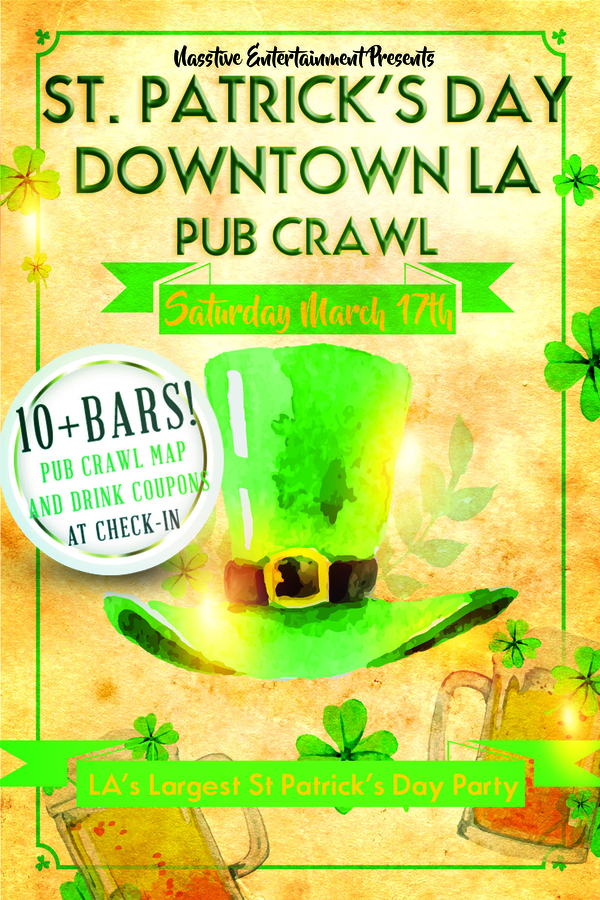 St. Patrick's Day Pub Crawl Flyer