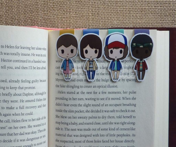 stranger things inspired bookmark