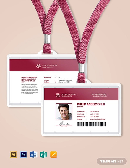 student id card template1