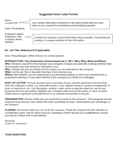 suggested cover letter format