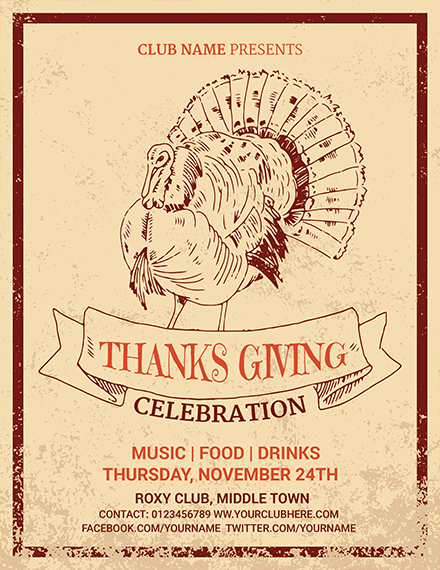 supreme thanksgiving invitation flyer
