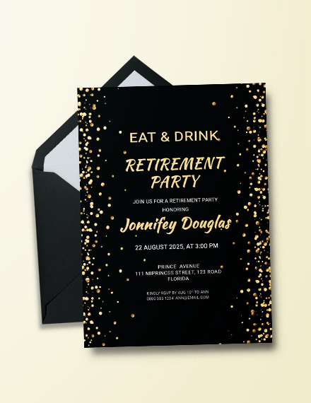 Surprise Retirement Party Invitation