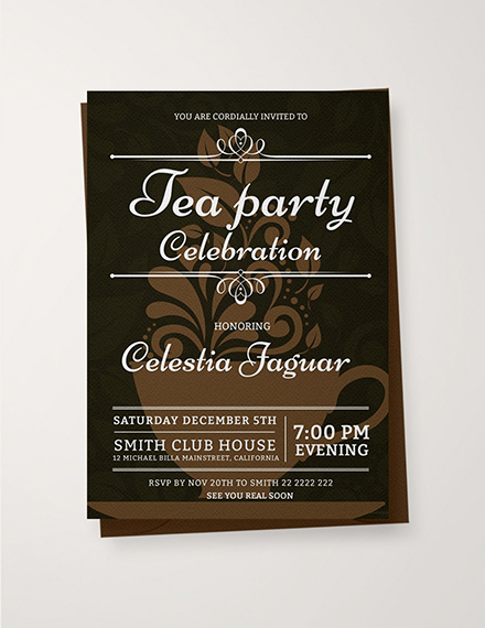 Tea Party Invitation Sample