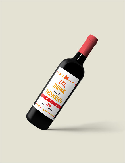 thanksgiving wine label bottle1