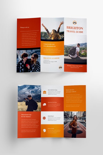 student travel brochure template