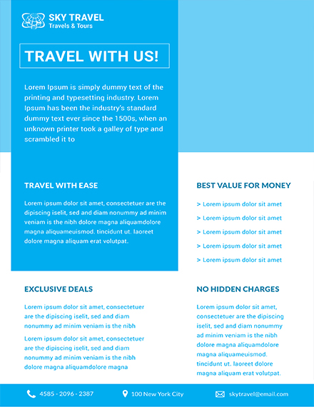 Travel Datasheet Template