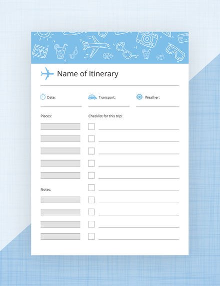 Travel Journal Template