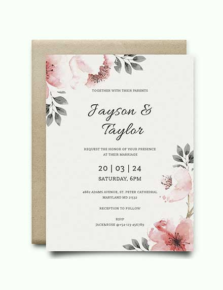 Vintage Wedding Invitation Template
