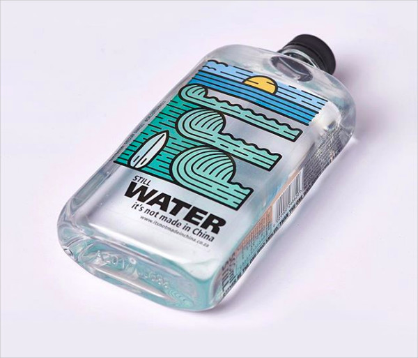 water bottle label example 