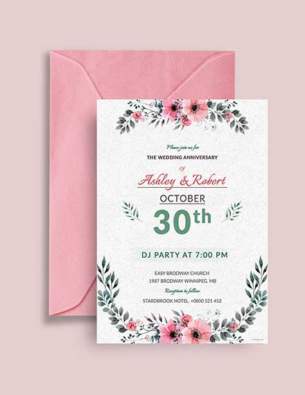 Wedding DJ Party Invitation Template