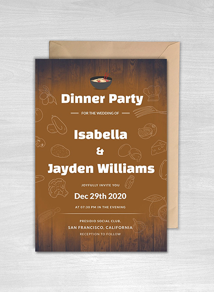 wedding dinner invitation template