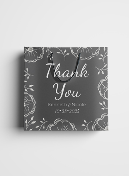 Wedding Gift Bag Label Example