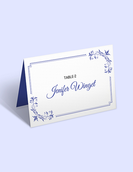 Wedding Place Card Template