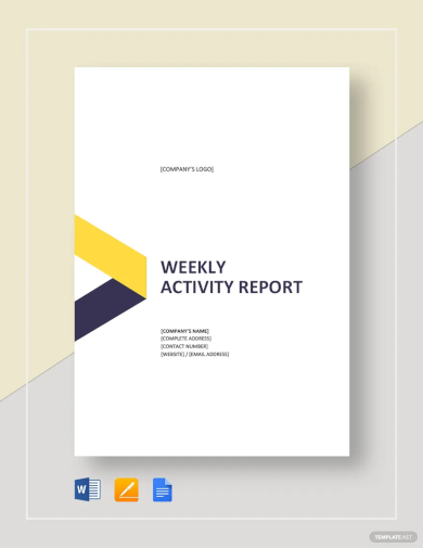 Weekly Activity Report Template