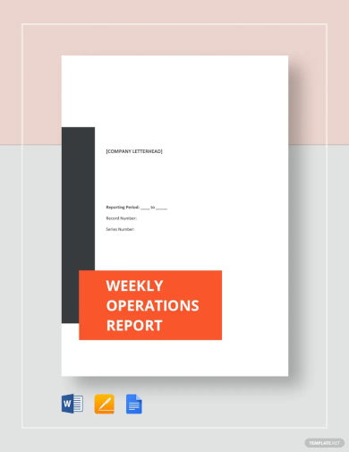 weekly operations report template