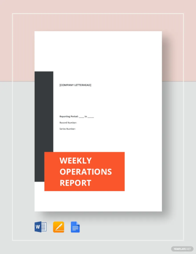 Weekly Operations Report Template