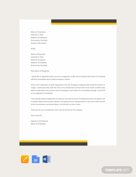 Ems Resignation Letter