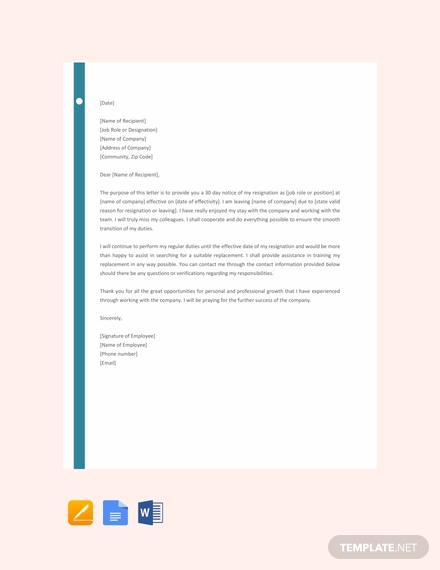 18 Resignation Letters Examples And Templates In Word