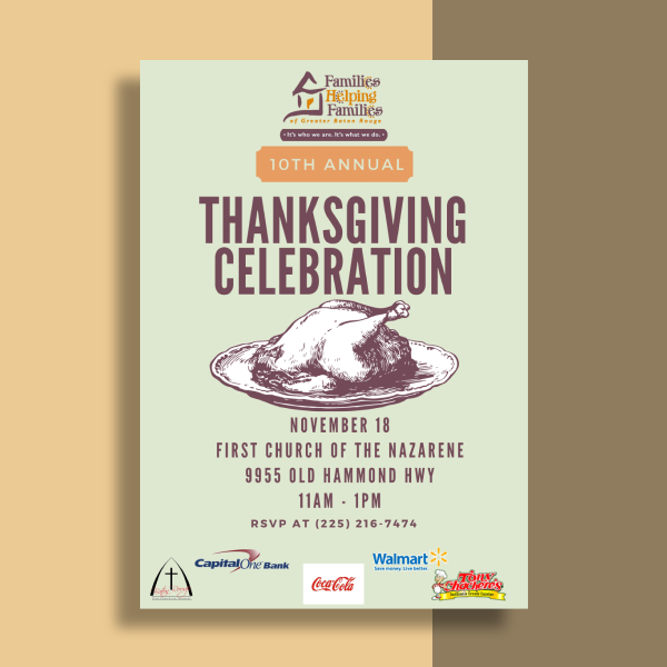 annual thanksgiving celebration flyer